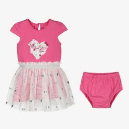 Guess-Baby Girls Pink Logo Dress Set | Childrensalon Outlet