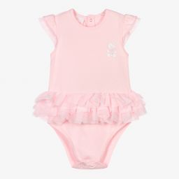 Guess-Розовый песочник с рюшами для малышек | Childrensalon Outlet