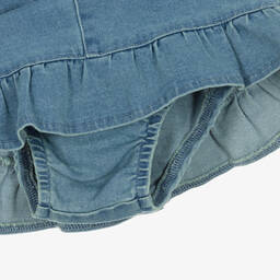 Guess-Baby Girls Pink Striped Denim Skirt Set | Childrensalon Outlet