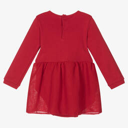 Guess-Baby Girls Red Cotton Dress | Childrensalon Outlet