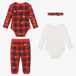 Guess-Baby Girls Tartan Trouser Set | Childrensalon Outlet