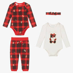 Guess-Baby Girls Tartan Trouser Set | Childrensalon Outlet