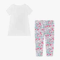 Guess-Baby Girls White Cotton Leggings Set | Childrensalon Outlet