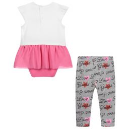 Guess-Baby White & Pink Leggings Set | Childrensalon Outlet