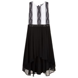 Guess Marciano-Black Chiffon & Lace Dress | Childrensalon Outlet