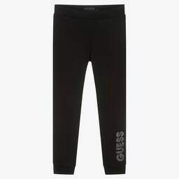 Guess-Black Diamanté Logo Joggers | Childrensalon Outlet