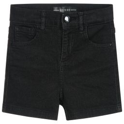 Guess-Black High Waisted Shorts | Childrensalon Outlet