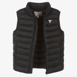 Guess-Легкий черный стеганый жилет | Childrensalon Outlet