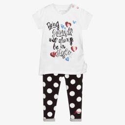 Guess-Black & White Leggings Set | Childrensalon Outlet