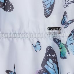 Guess-بلوز شيفون لون أزرق باهت بطبعة فراشات | Childrensalon Outlet