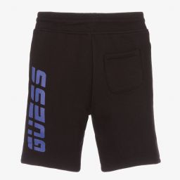 Guess-Boys Black Cotton Shorts | Childrensalon Outlet