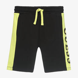 Guess-Boys Black & Green Logo Shorts | Childrensalon Outlet