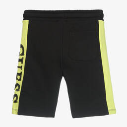 Guess-Boys Black & Green Logo Shorts | Childrensalon Outlet