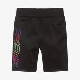 Guess-Boys Black Jersey Logo Shorts | Childrensalon Outlet