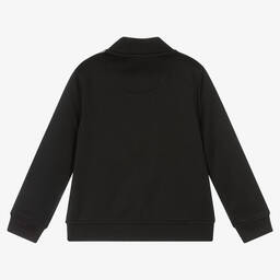 Guess-Boys Black Logo Zip-Up Top | Childrensalon Outlet