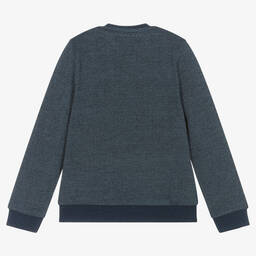 Guess-Boys Blue Cotton Bear Sweatshirt | Childrensalon Outlet