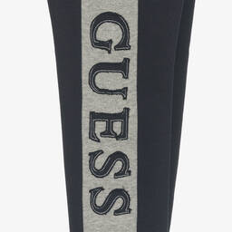 Guess-Boys Blue Cotton Logo Joggers | Childrensalon Outlet