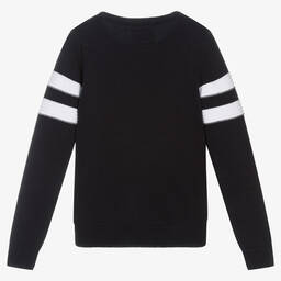 Guess-Boys Blue Cotton Logo Sweater | Childrensalon Outlet