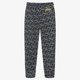 Guess-Boys Blue Cotton Monogram Joggers | Childrensalon Outlet