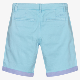 Guess-Boys Blue Cotton Shorts | Childrensalon Outlet
