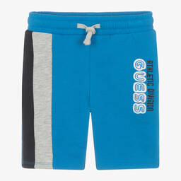 Guess-Boys Blue Cotton Shorts | Childrensalon Outlet
