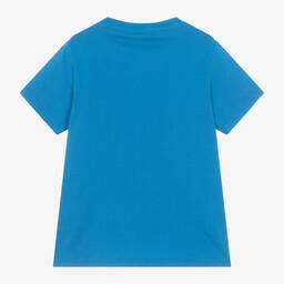 Guess-Boys Blue Cotton T-Shirt | Childrensalon Outlet