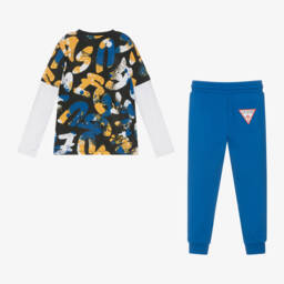 جيس-طقم بنطلون قطن لون أزرق فاقع للأولاد | Childrensalon Outlet