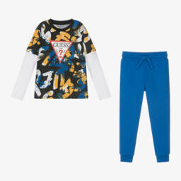 جيس-طقم بنطلون قطن لون أزرق فاقع للأولاد | Childrensalon Outlet