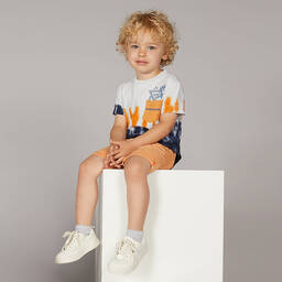 Guess-Boys Blue & Grey Tie-Dye T-Shirt | Childrensalon Outlet