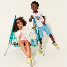 Guess-Boys Blue Stretch Denim Shorts | Childrensalon Outlet