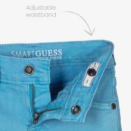 Guess-Boys Blue Stretch Denim Shorts | Childrensalon Outlet
