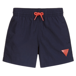 Guess-Boys Blue Swim Shorts | Childrensalon Outlet