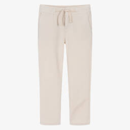 Guess-بنطلون تويل كلاسيكي بيج للأولاد | Childrensalon Outlet