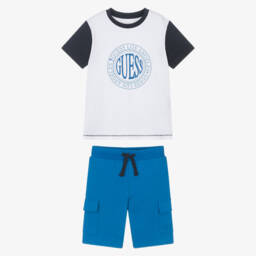 Guess-Boys Cotton Logo Tee & Shorts Duo | Childrensalon Outlet