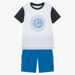 Guess-Boys Cotton Logo Tee & Shorts Duo | Childrensalon Outlet