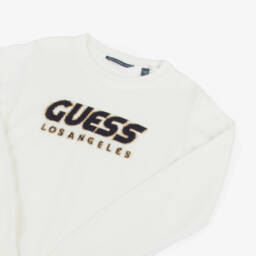 Guess-Boys Cream Knit Crewneck Pullover | Childrensalon Outlet