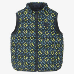 Guess-Boys Dual-Design Satin Blue Vest | Childrensalon Outlet