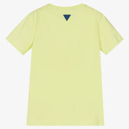 Guess-Boys Green Cotton Logo T-Shirt | Childrensalon Outlet