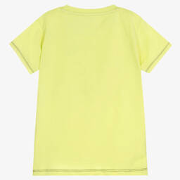 Guess-Boys Green Cotton Logo T-Shirt | Childrensalon Outlet