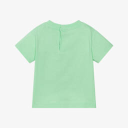 Guess-Boys Green Cotton Logo Tee | Childrensalon Outlet