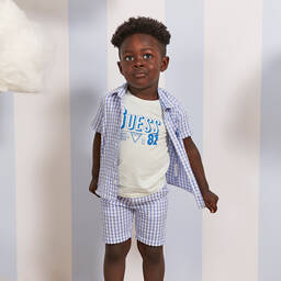 Guess-Boys Green Logo T-Shirt | Childrensalon Outlet