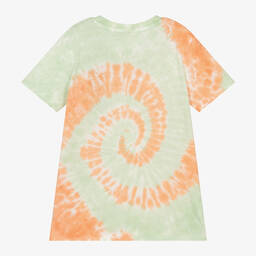 Guess-Зелено-оранжевая футболка с принтом тай-дай для мальчиков | Childrensalon Outlet