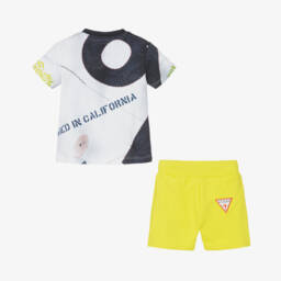 Guess-Boys Green & White Cotton Set | Childrensalon Outlet