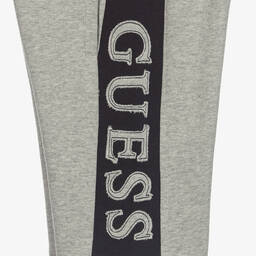 Guess-Boys Grey & Blue Logo Shorts | Childrensalon Outlet