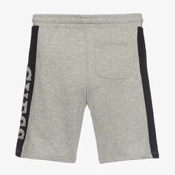 Guess-Boys Grey & Blue Logo Shorts | Childrensalon Outlet