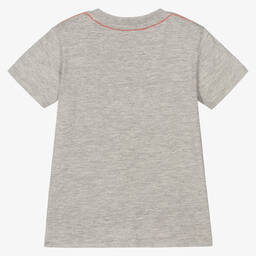 Guess-Boys Grey Marl Logo T-Shirt | Childrensalon Outlet