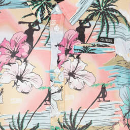 Guess-قميص وردي مستوحى من جزر للأولاد | Childrensalon Outlet