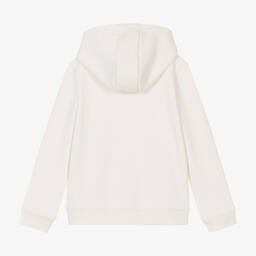 Guess-Boys Ivory Jersey Zip-Up Top | Childrensalon Outlet