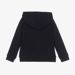 Guess-Синяя хлопковая худи на молнии для мальчиков | Childrensalon Outlet