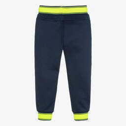 Guess-جوغرز قطن جيرسي لون كحلي وأصفر نيون للأولاد | Childrensalon Outlet